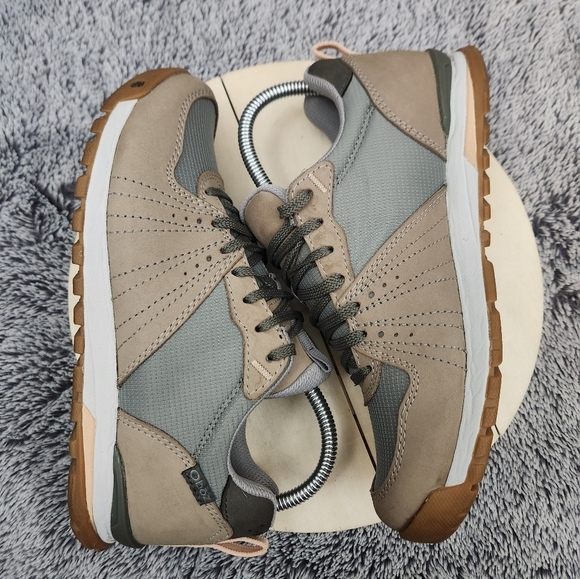 Oboz Bozeman Low Frost Gray Leather Hiking Shoes Womens 7.5 Casual Lace-Up Trail - Picture 5 of 9